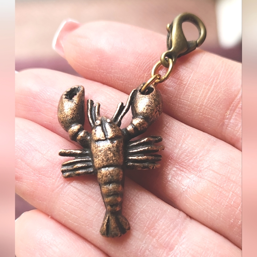 John Wind Copper Tone Lobster Charm
